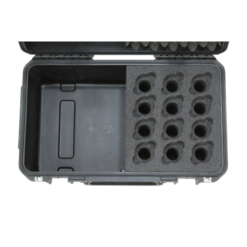 SKB 3I-2011-MC12 iSeries Case with Foam for 12 Mics with Storage Compartment