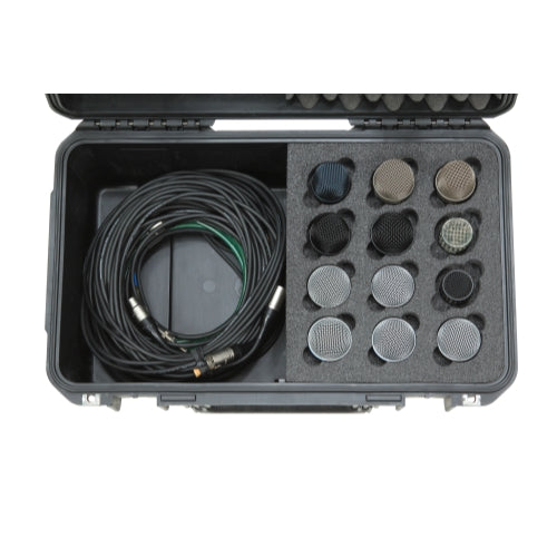 SKB 3I-2011-MC12 iSeries Case with Foam for 12 Mics with Storage Compartment