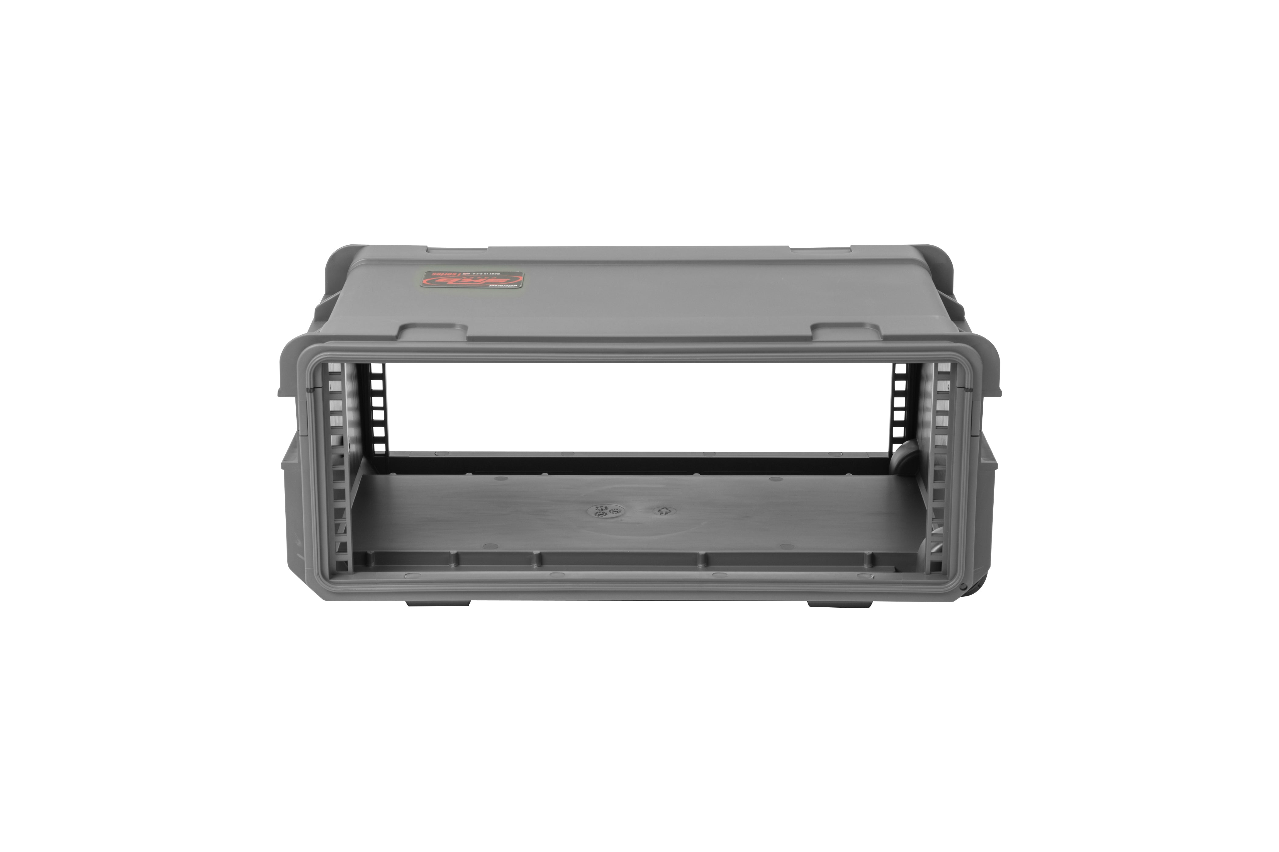 SKB 3i-4U11G-W Dark Gray 4U Injection Molded 11 Deep Rack w/ Wheels and Handle