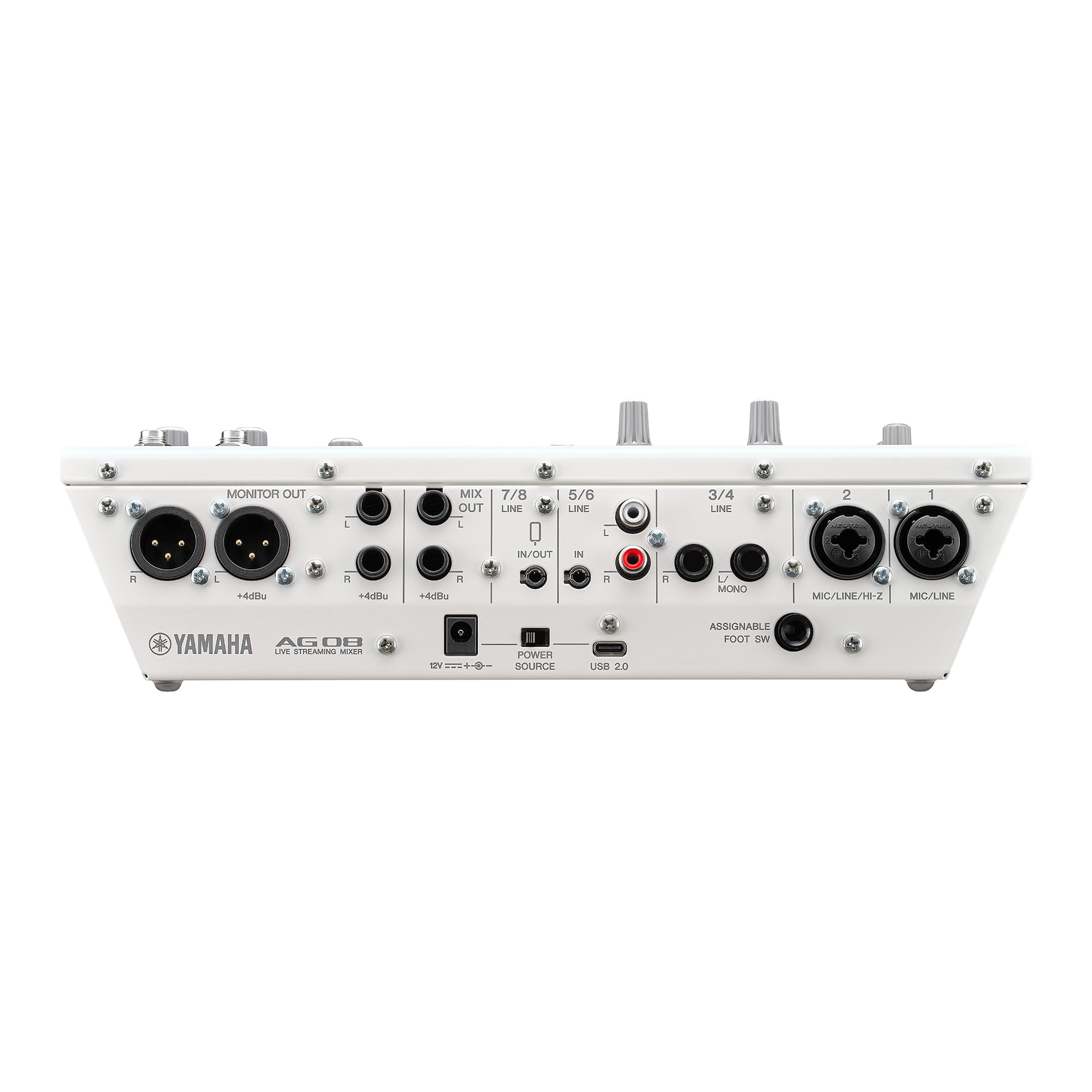 Yamaha AG08-W White 8-Channel Mixer/USB Interface for IOS/Mac/PC