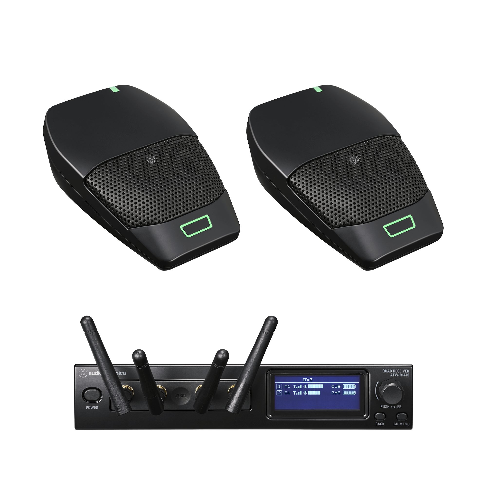 Audio-Technica ATW-1426 System 20 PRO 2-Person Digital Wireless Boundary Microphone System (2.4 GHz)