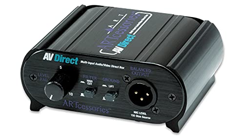ART AV Direct Multi-Input Audio/Video Direct Box RCA, 1/4, Transformer Iso
