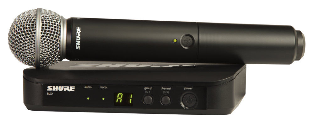 Shure BLX24/SM58 Wireless Handheld Microphone System with SM58 Capsule (H11: 572 to 596 MHz)