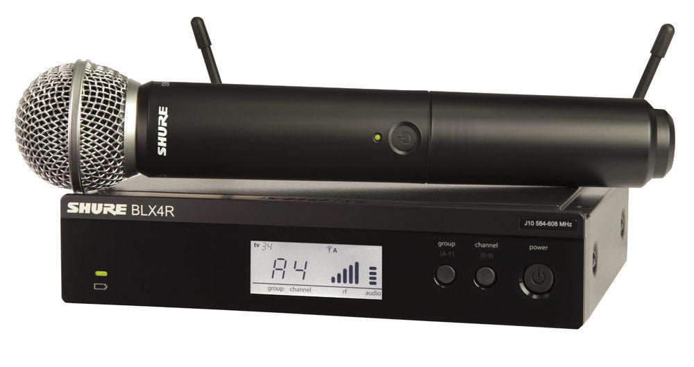 Shure BLX24R/SM58 Rackmount Wireless Handheld Microphone System with SM58 Capsule (H11: 572 to 596 MHz)