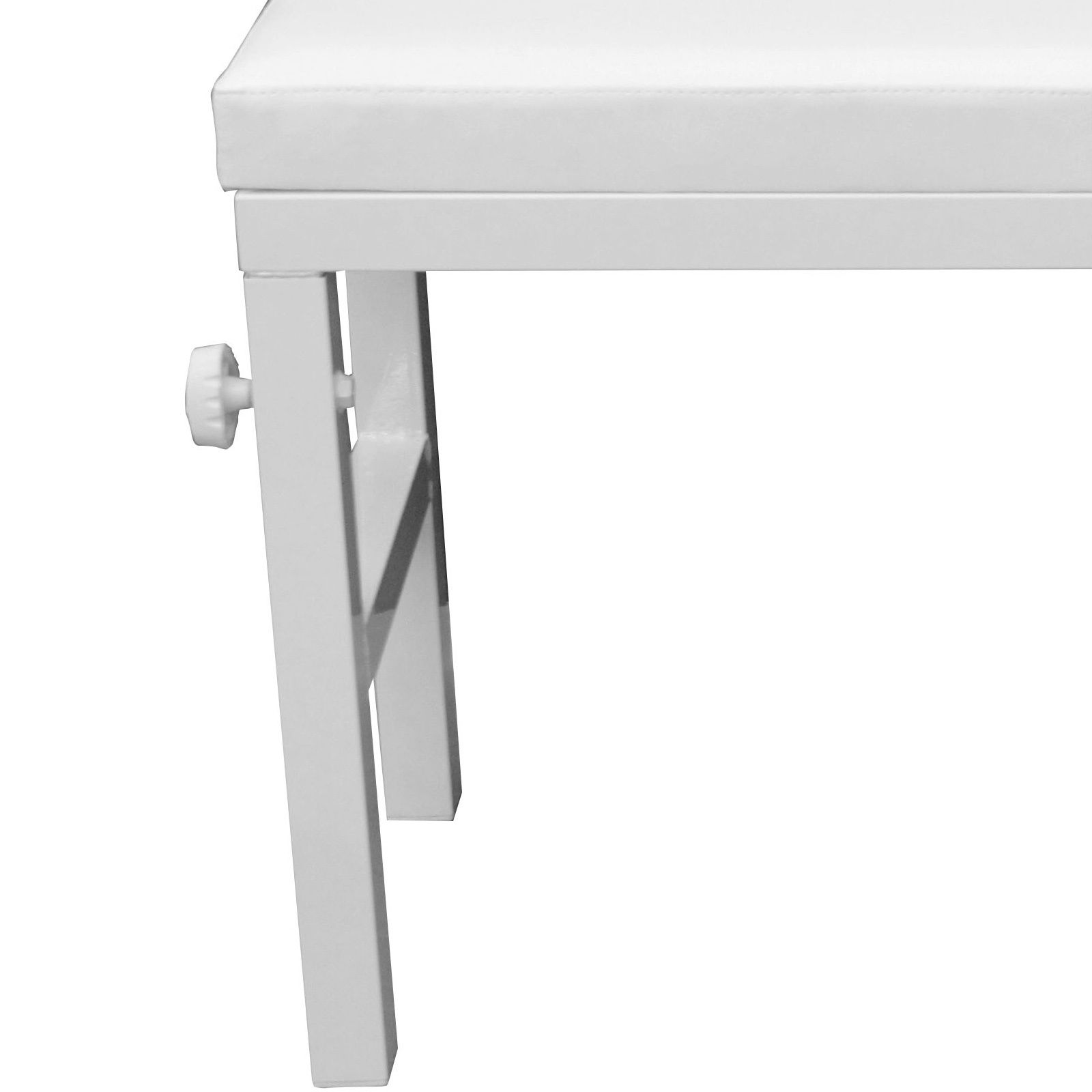 Odyssey BNCHWHT Luxe Series 40 Inch Wide Portable Comfortable White Bench
