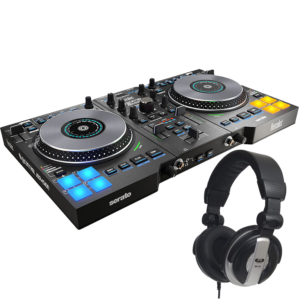 Hercules DJControl Jogvision USB DJ Controller for Serato with Studio Headphones