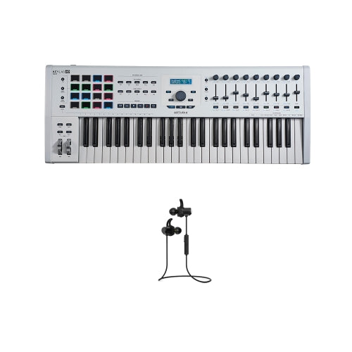 Arturia KeyLab 49 Mkii 49 Key Keyboard Controller w/ Force Audio Twin Earbuds