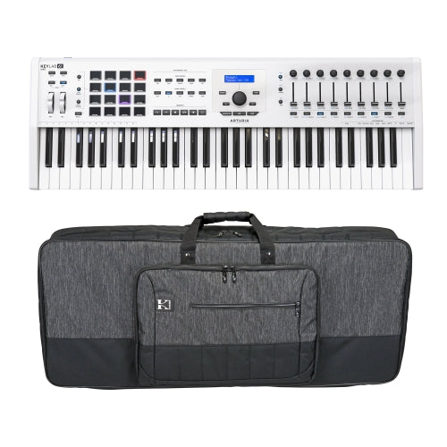 Arturia KeyLab 61Mkii 61 Key Keyboard Controller w/Kaces KB3916 Luxe Series Bag