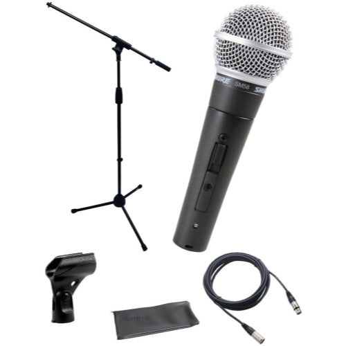 Shure SM58S Cardioid Dynamic Microphone Microphone w/ On/Off Switch & Mic Cable