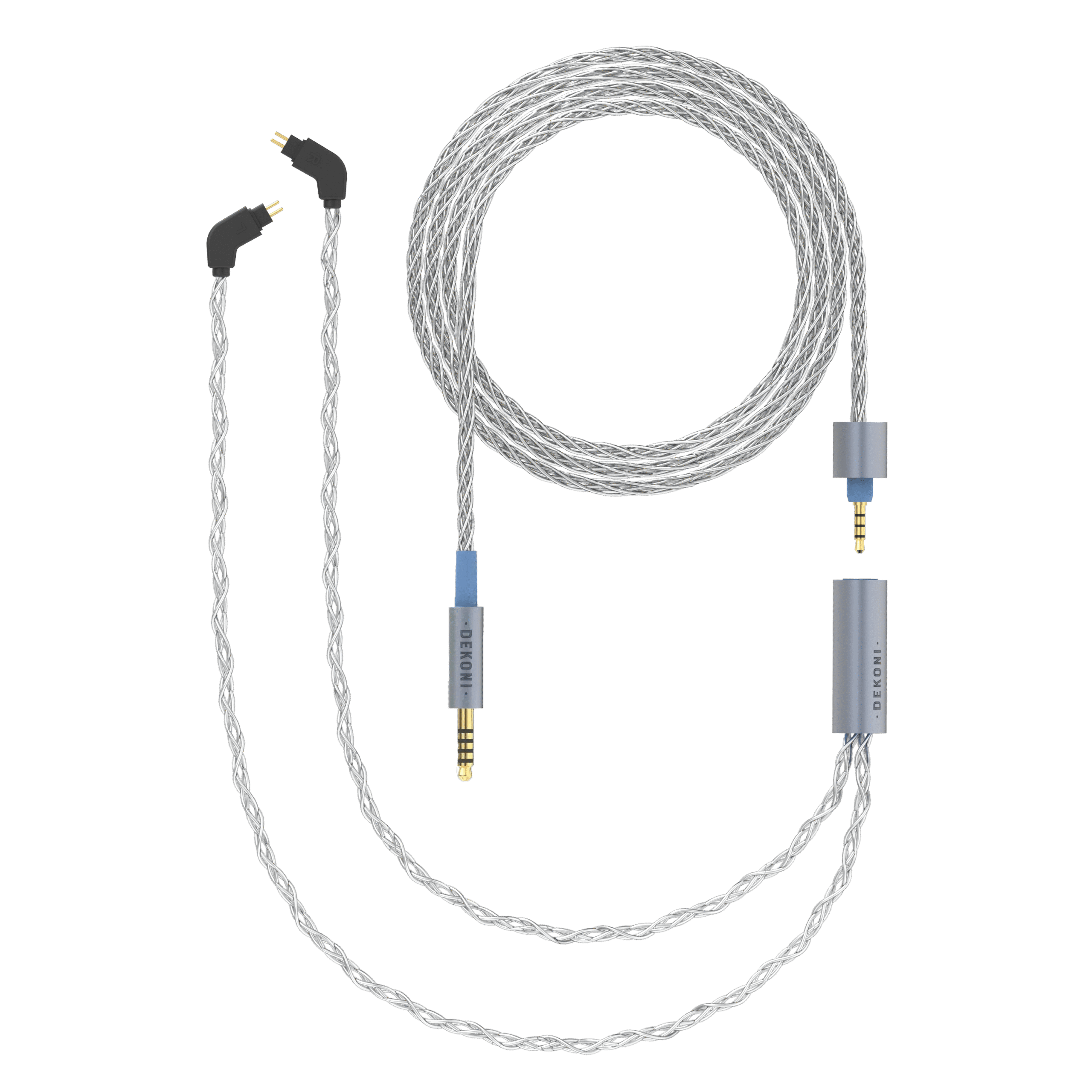 Dekoni Audio Ensemble 4.4mm SPC Braided Cable with 2-Pin IEM Connectors (52)