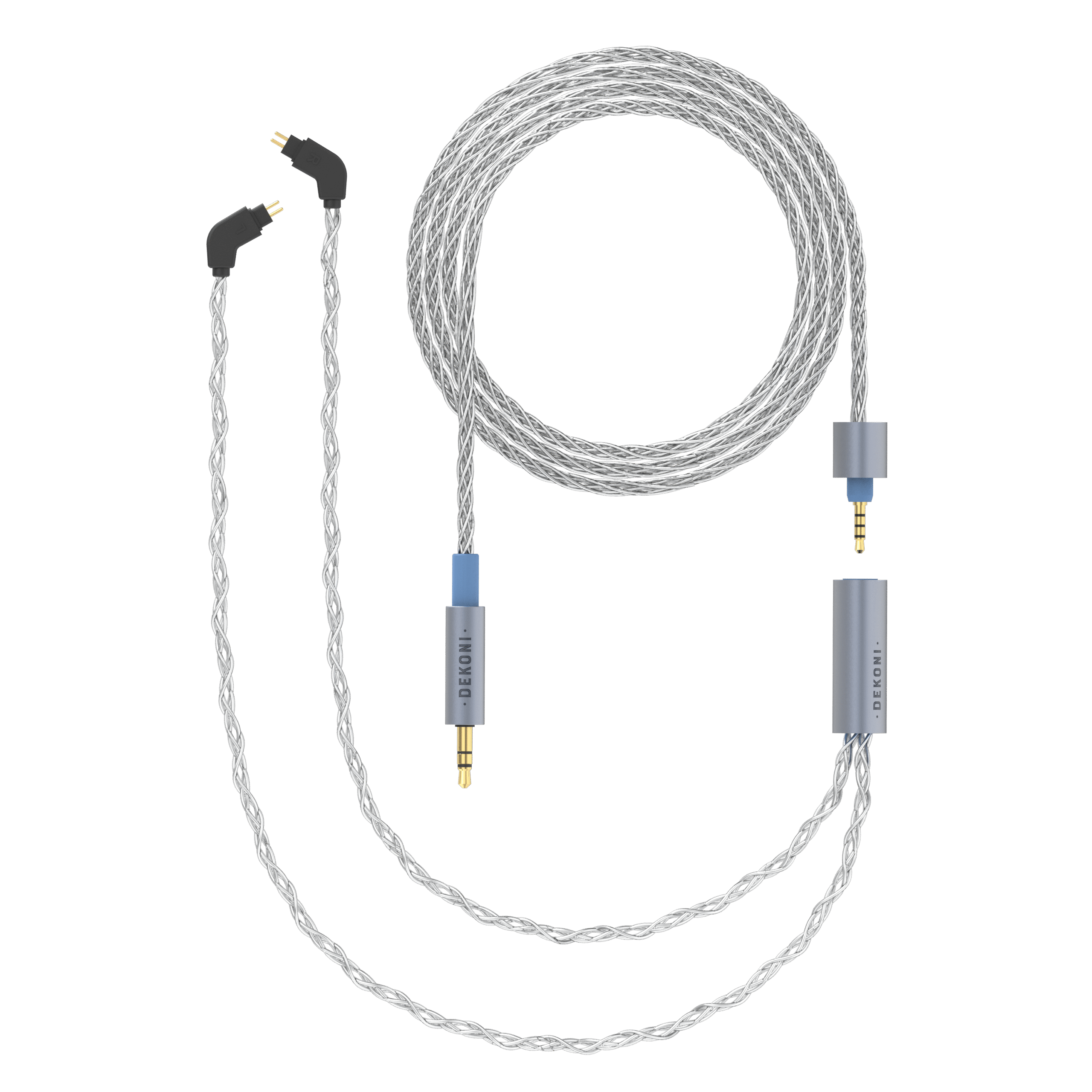 Dekoni Audio Ensemble 1/8 SPC Braided Cable with 2-Pin IEM Connectors (52)