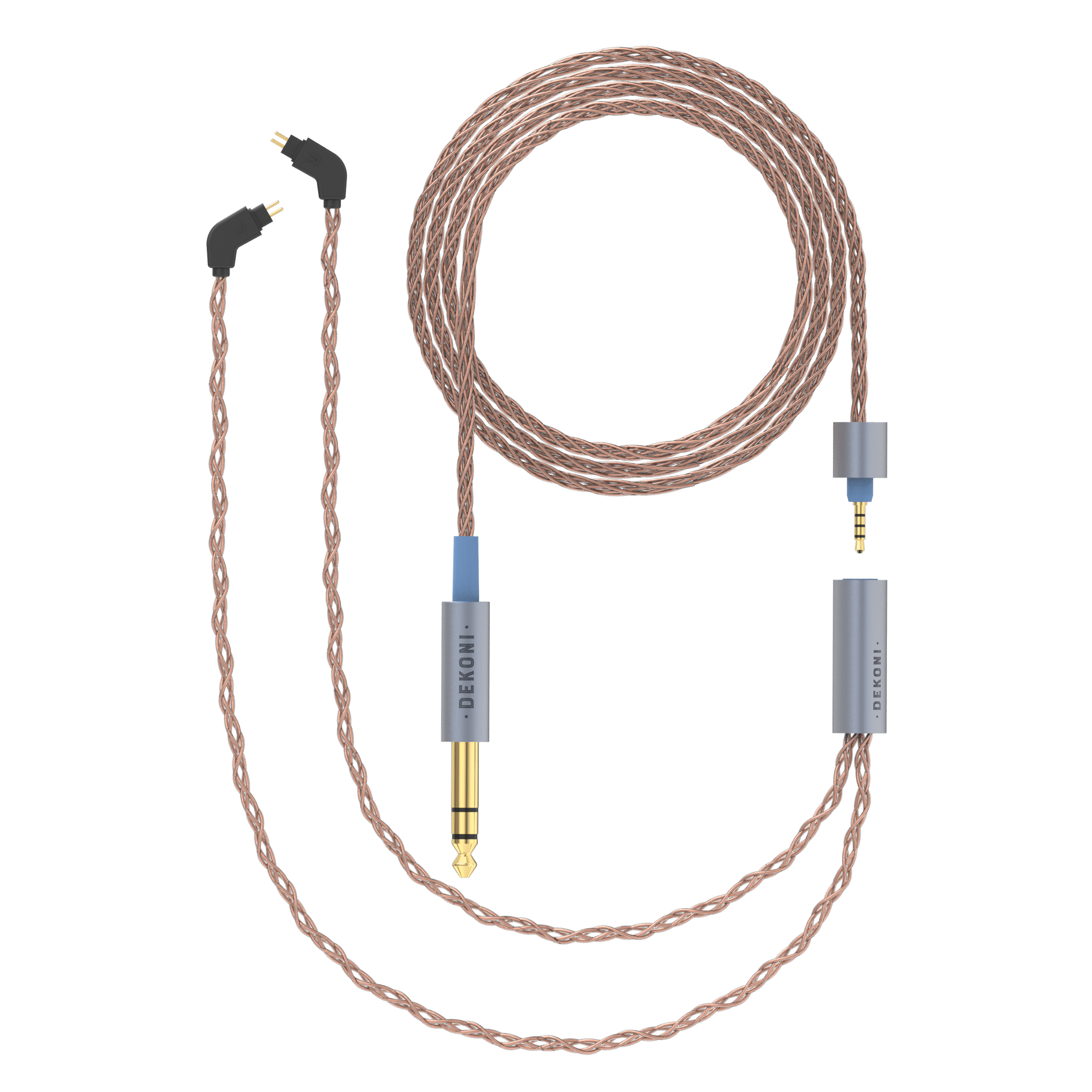 Dekoni Audio Ensemble 1/4 PCUHD Cable with 2-Pin IEM Connectors (52)