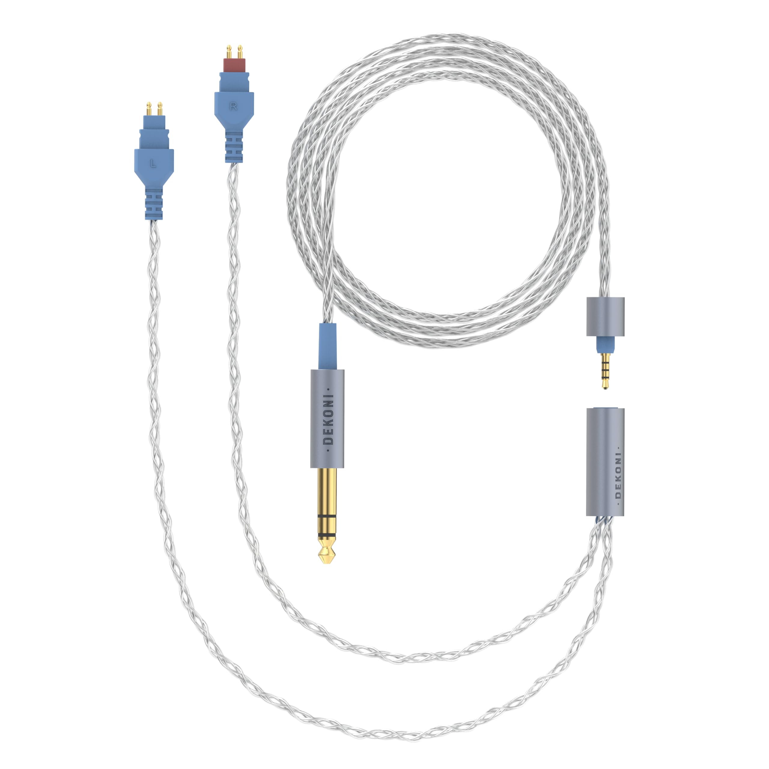 Dekoni Audio Ensemble 1/4 Braided Cable with HD600 Headphone Connectors (64)