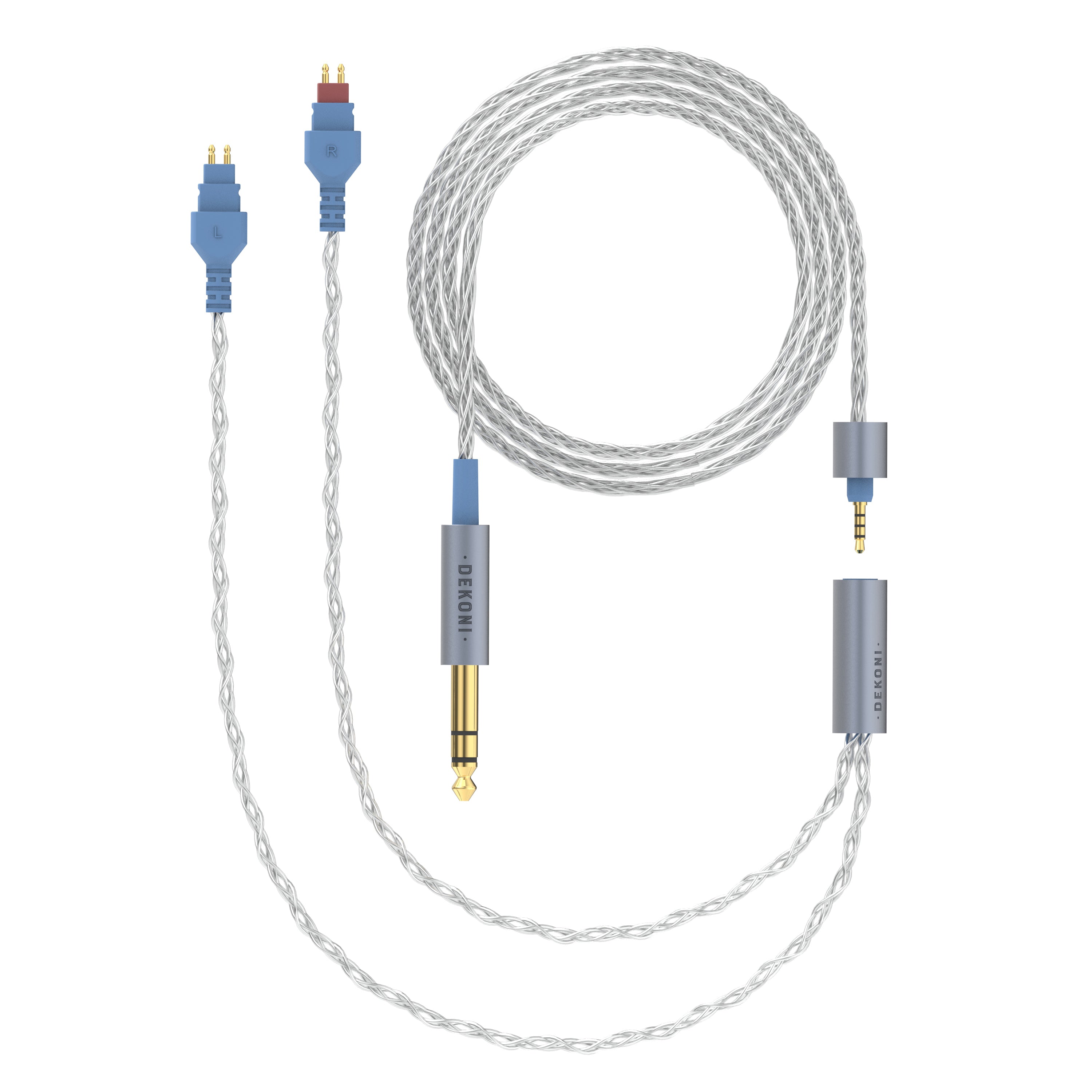 Dekoni Audio Ensemble 1/4 52 Braided Cable with HD600 Headphone Connectors