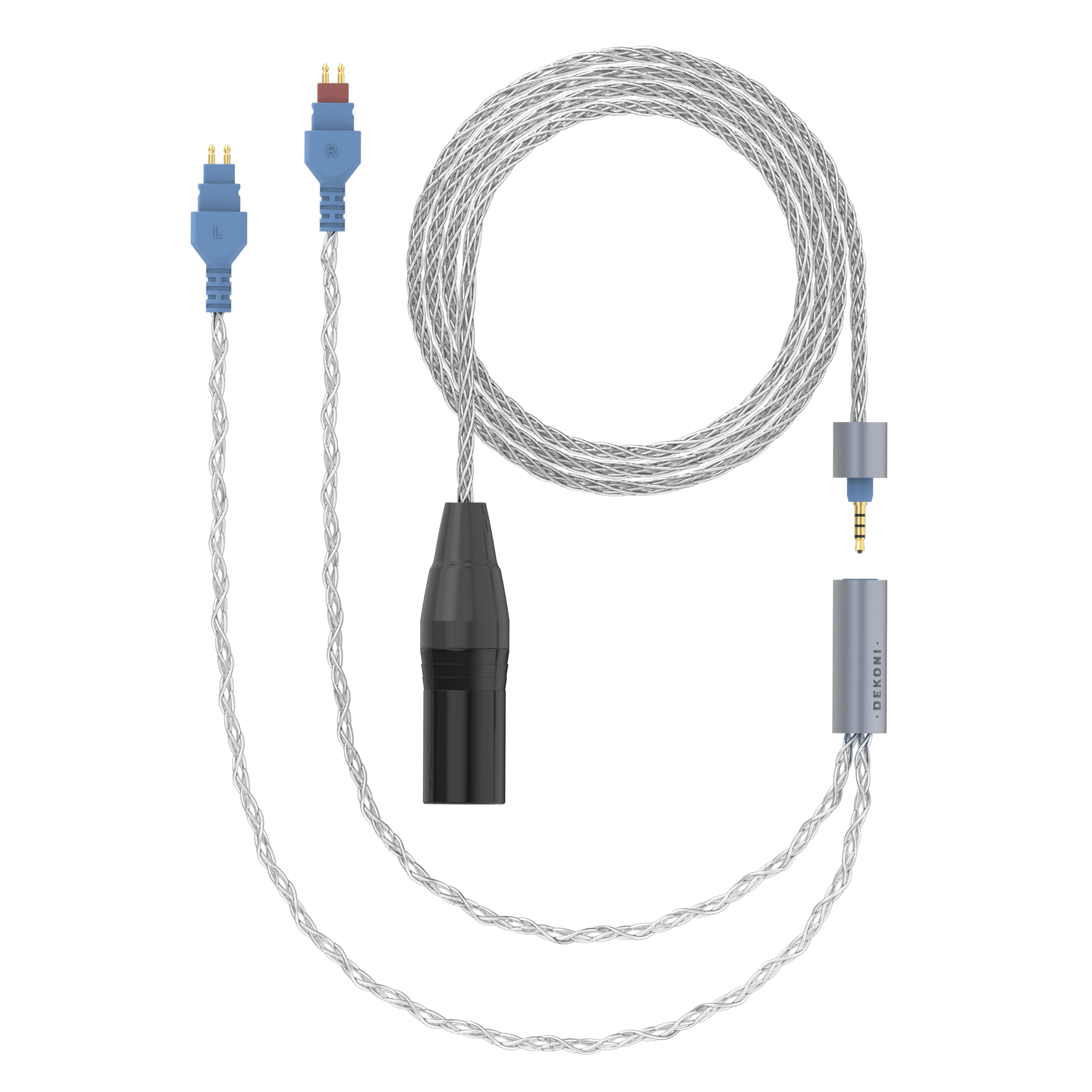 Dekoni Audio Ensemble 4-Pin XLR Braided Cable with 4-pin Mini XLR Headphone Connectors (64)