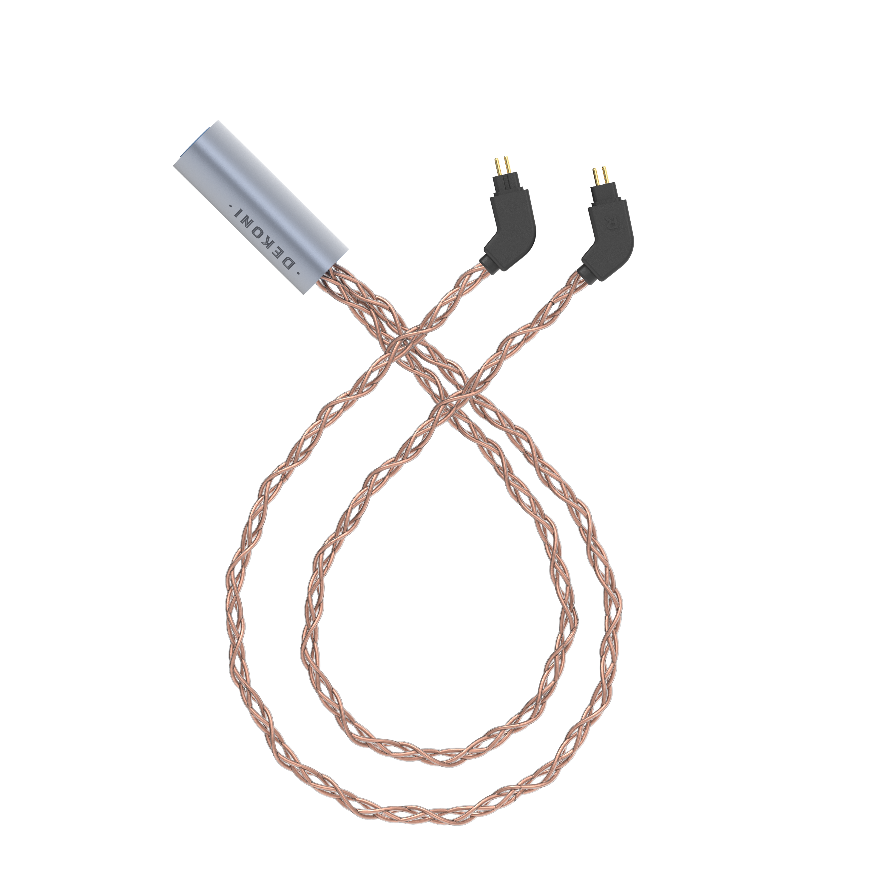 Dekoni Audio Ensemble Post-Split 2-Pin IEM Connectors with PCUHD Copper Cable