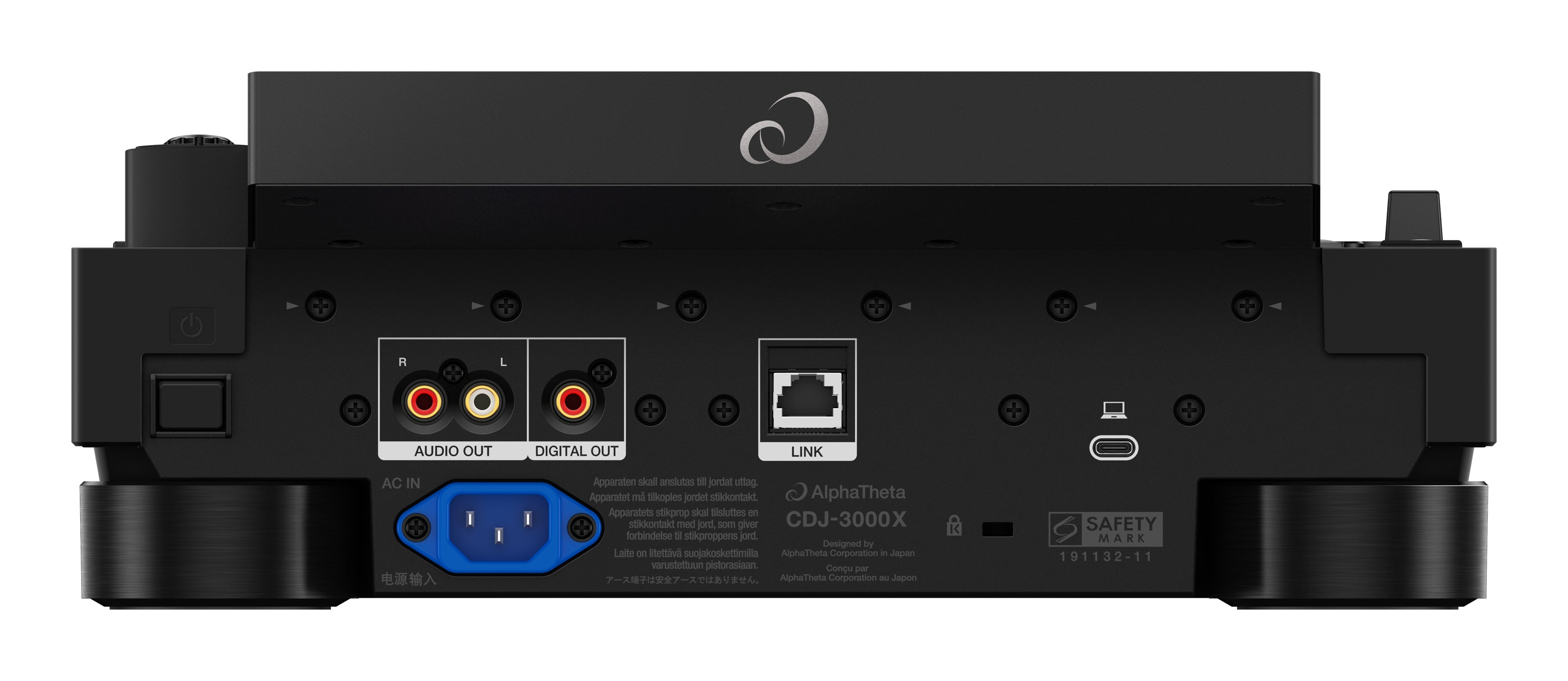 AlphaTheta CDJ-3000X High-Resolution Professional DJ Player (Black)