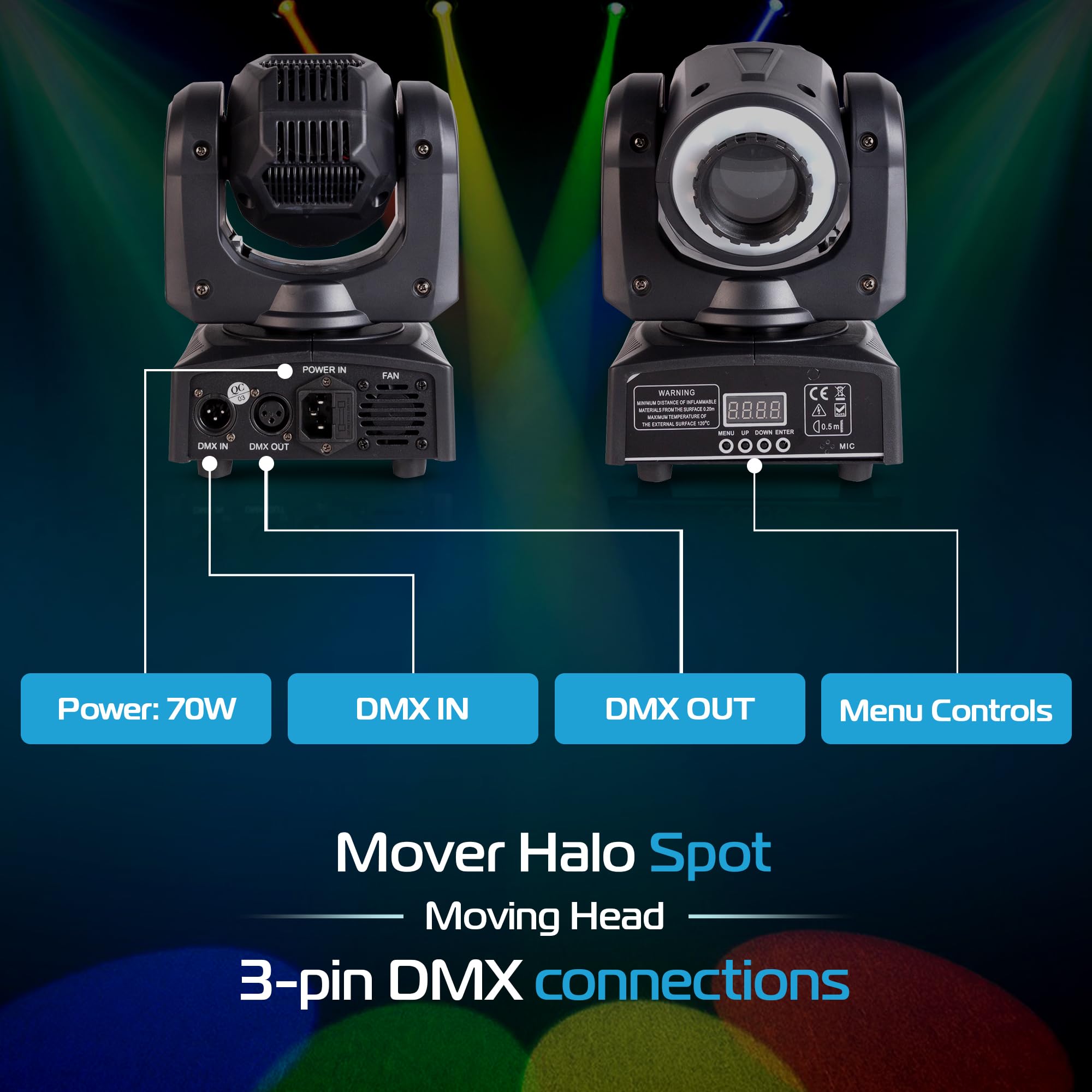 ColorKey Mover Halo Spot Color Changing Halo Compact Moving Head