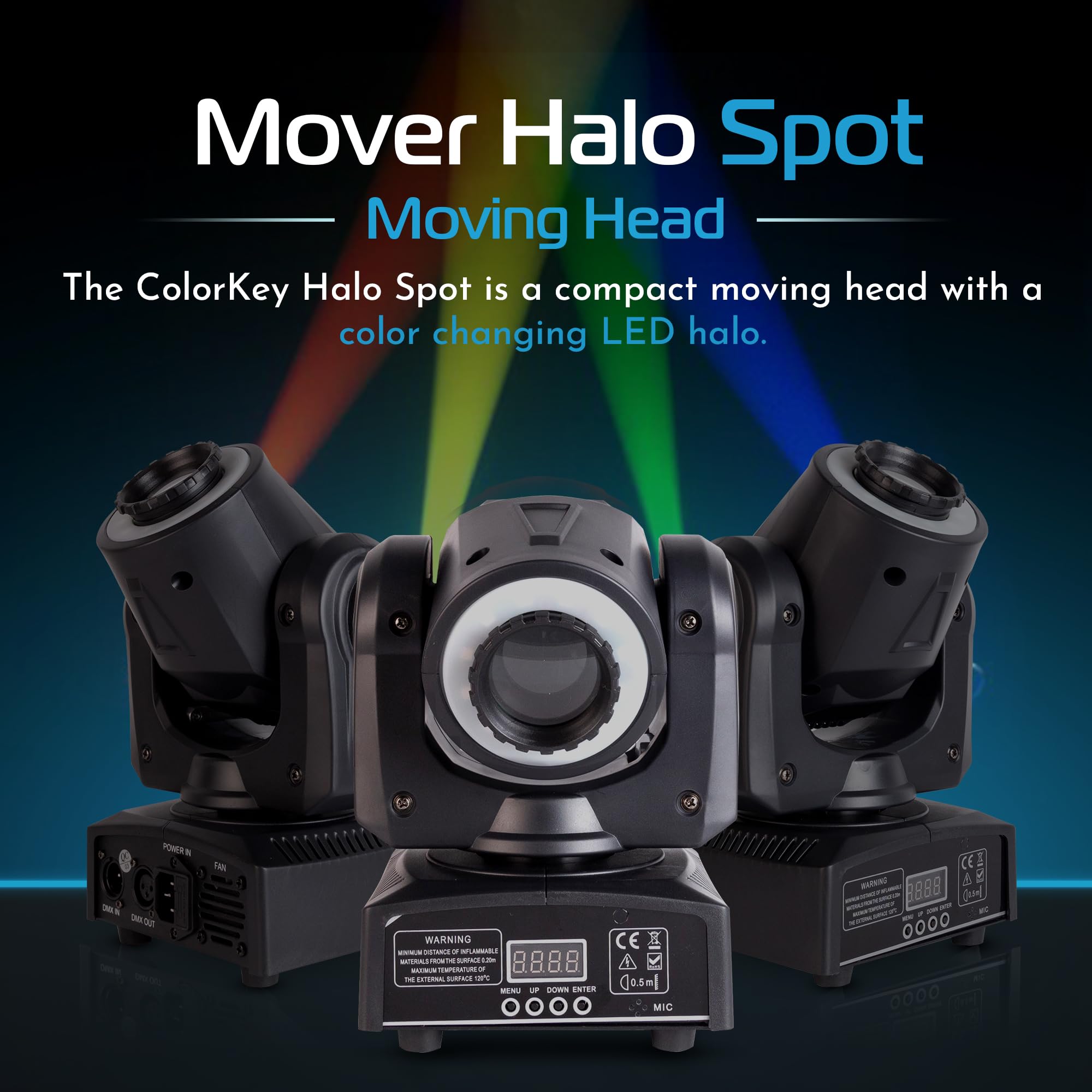 ColorKey Mover Halo Spot Color Changing Halo Compact Moving Head