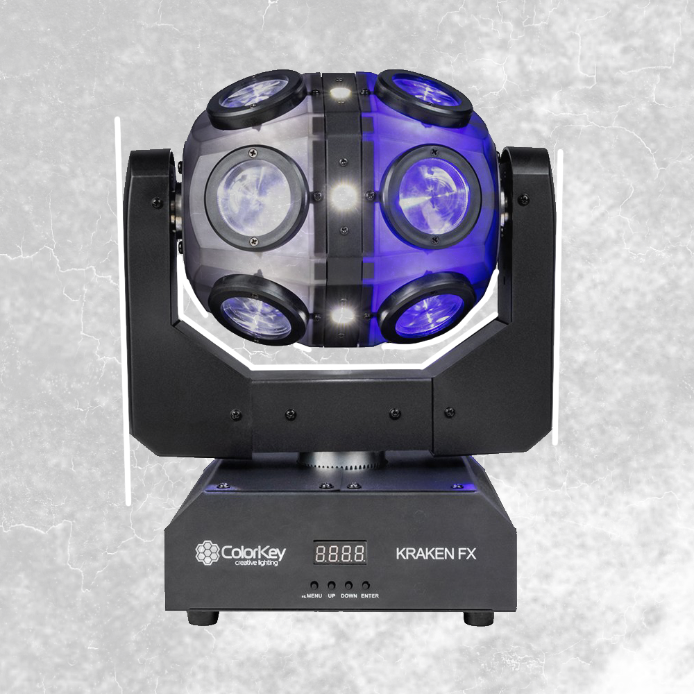 ColorKey Kraken FX Energizing QUAD Color LED Effect Light with Built-in Blinder