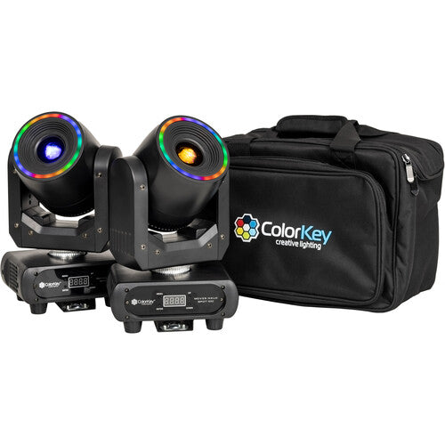 ColorKey CKU-5072 Halo Spot 100 Moving Head Bundle with Carry Bag (2-Pack)