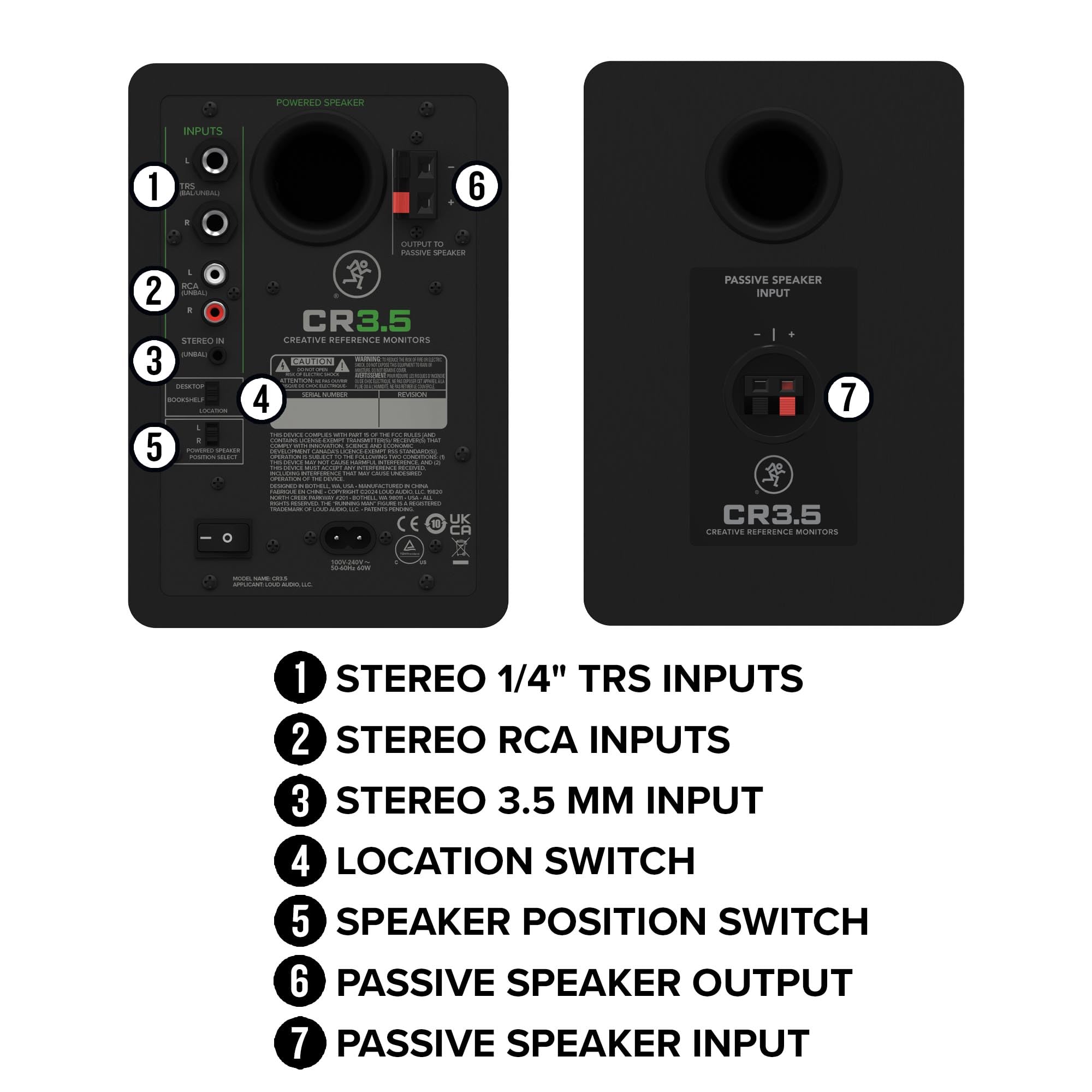 Mackie CR8BT 8 Powered Studio Monitors w/ Tone Control and Bluetooth®