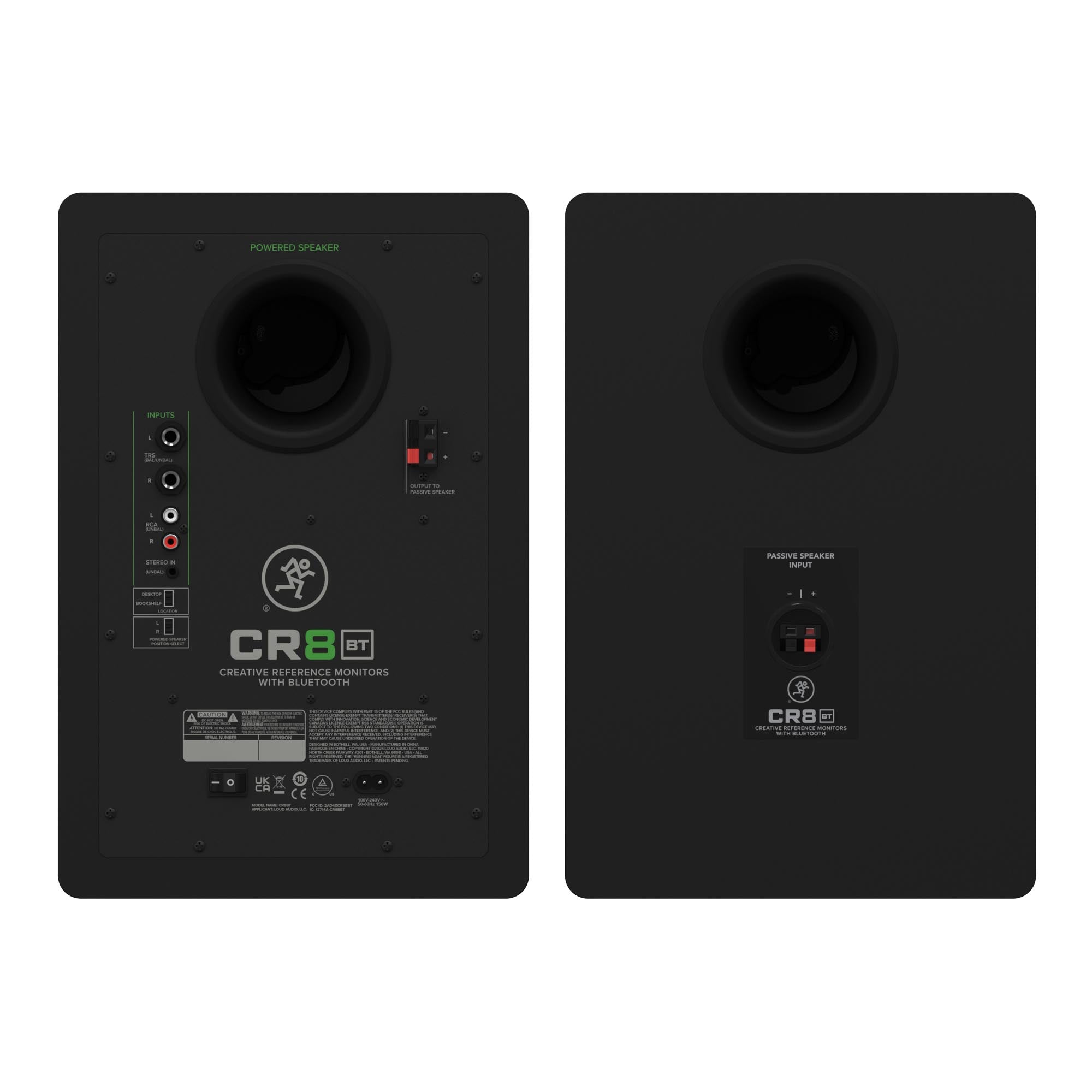 Mackie CR8BT 8 Powered Studio Monitors w/ Tone Control and Bluetooth®