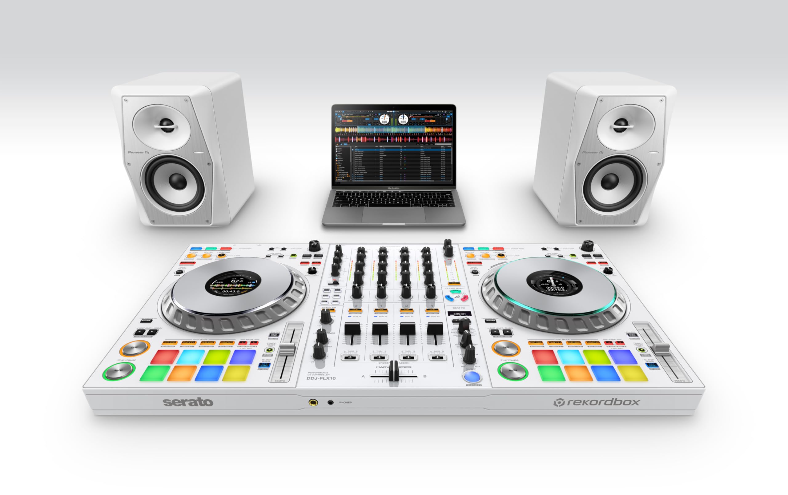 Pioneer DJ DDJ-FLX10-W Limited Edition - 4-channel DJ controller for Rekordbox & Serato - White
