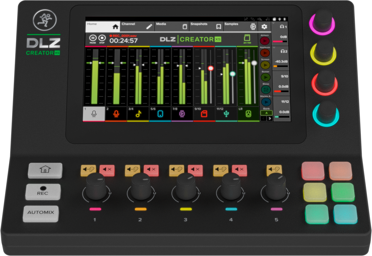 Mackie DLZ Creator XS Compact Adaptive Digital Mixer For Podcasting and Streaming
