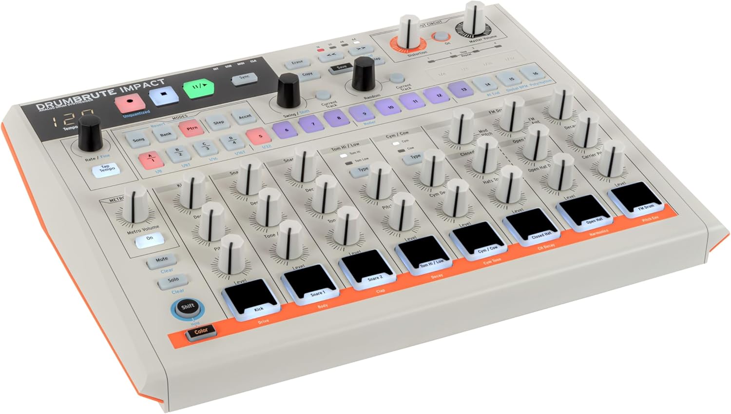 Arturia DrumBrute Impact 1984 Analog Drum Machine - White