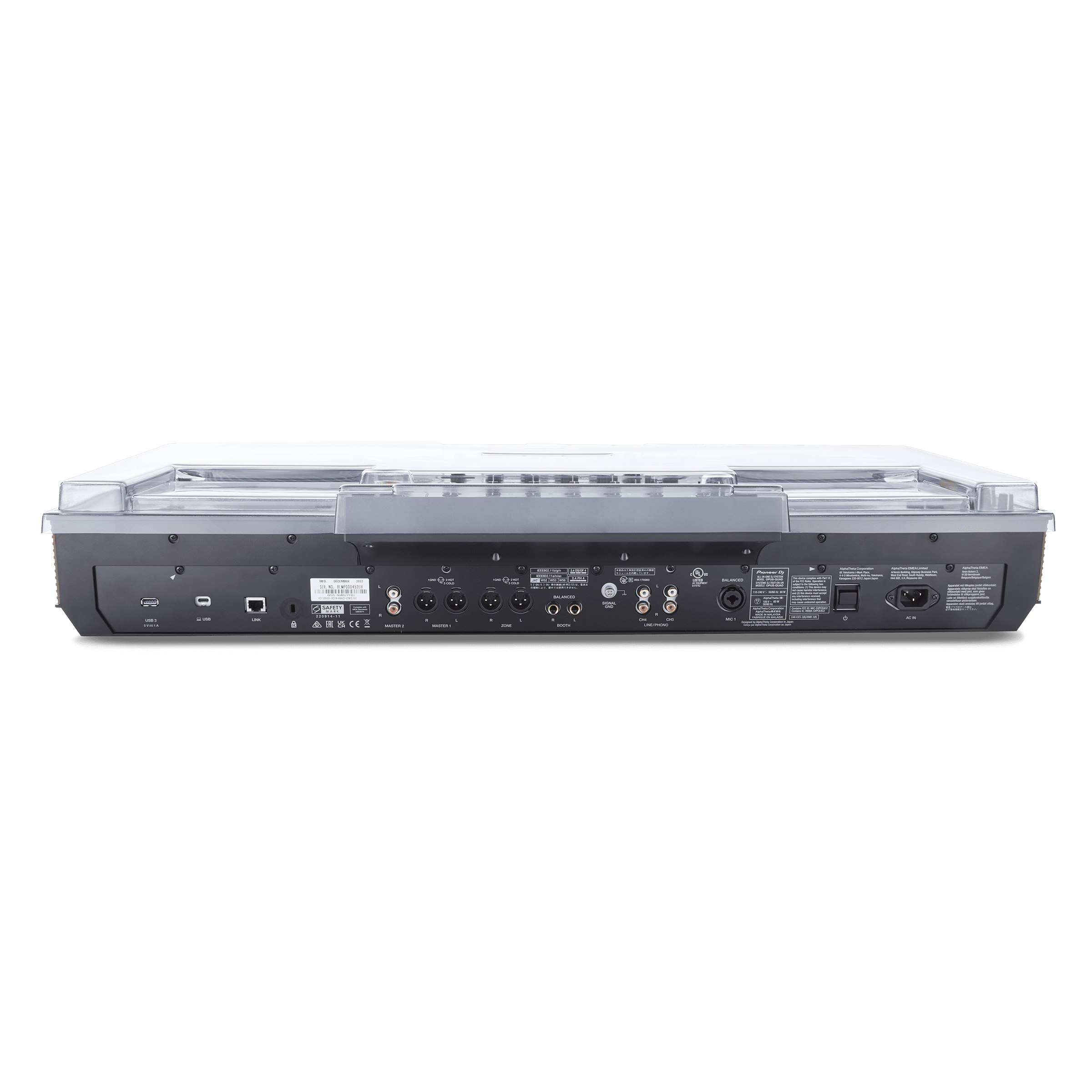 Decksaver DS-PC-OPUSQUAD Cover for Pioneer DJ Opus Quad DJ Controller