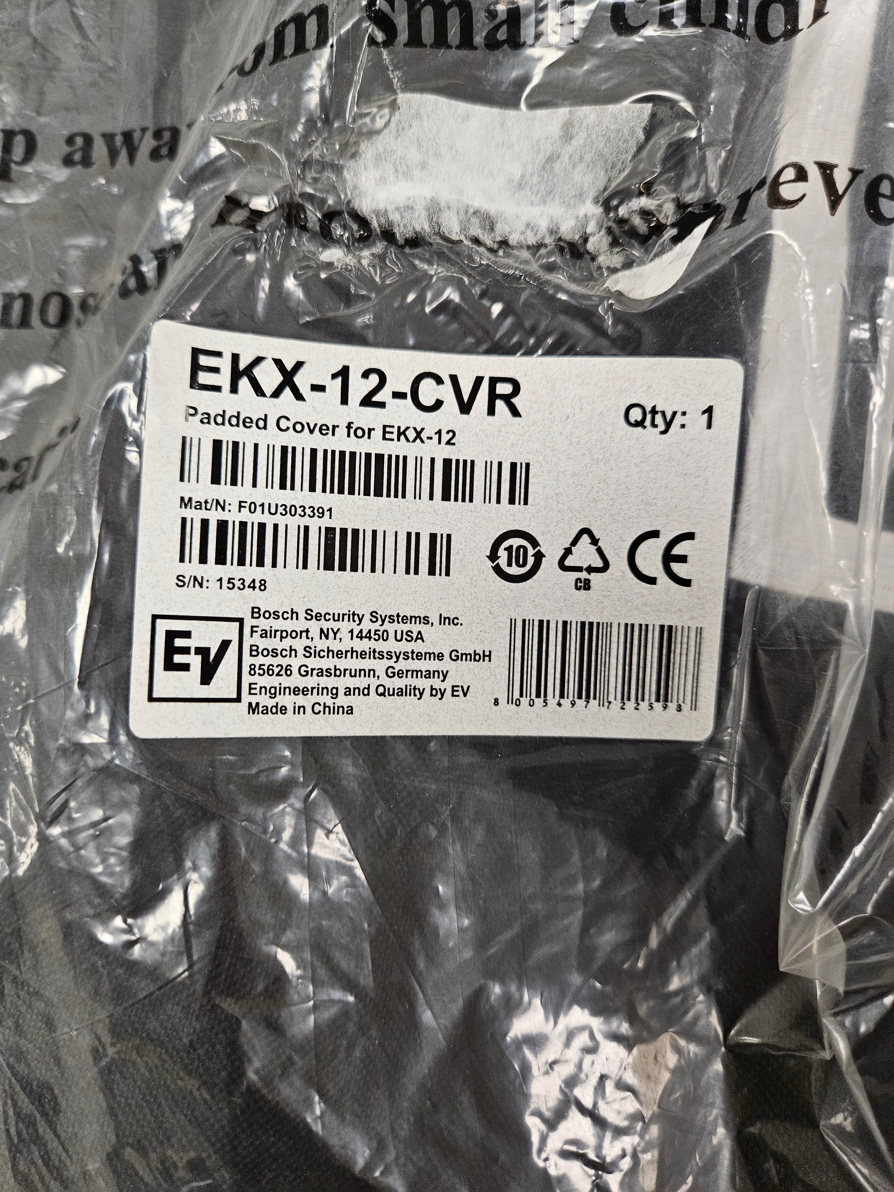 Electro-Voice EKX-12-CVR Padded Cover with EV Logo for EKX-12
