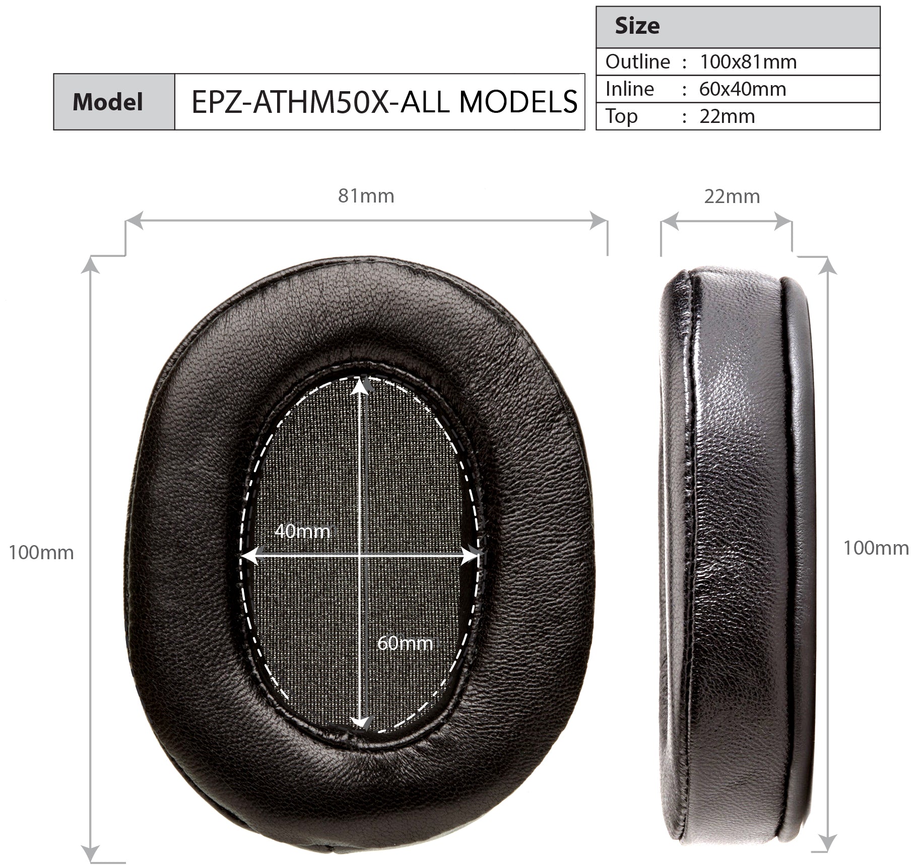 Dekoni Audio Elite Velour Earpad set for Audio technica ATHM0X and More
