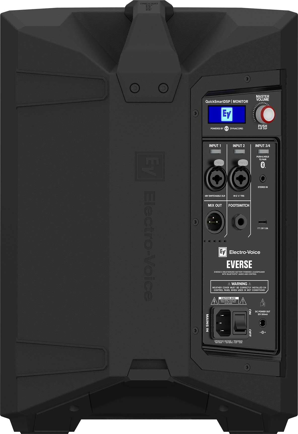 Electro Voice EVERSE8 Black 8 2-Way Battery Powered Speaker