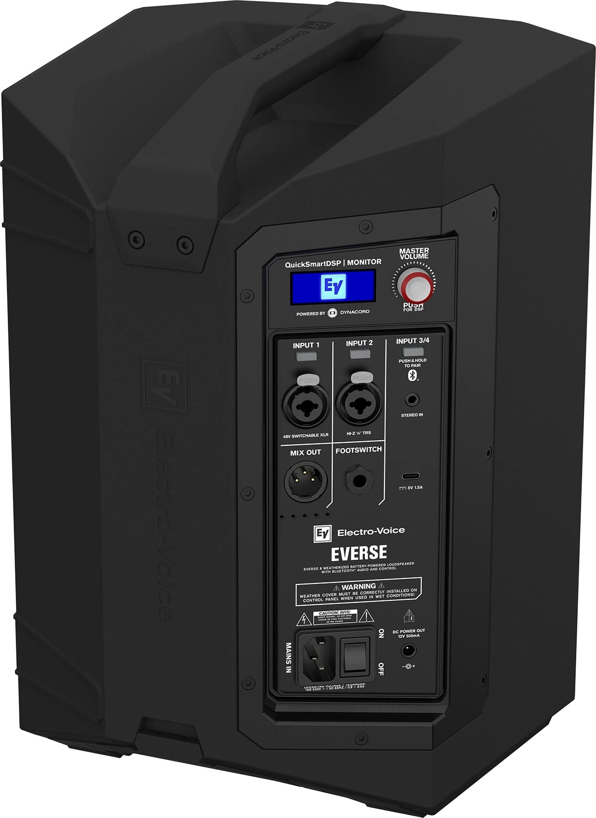 Electro Voice EVERSE8 Black 8 2-Way Battery Powered Speaker