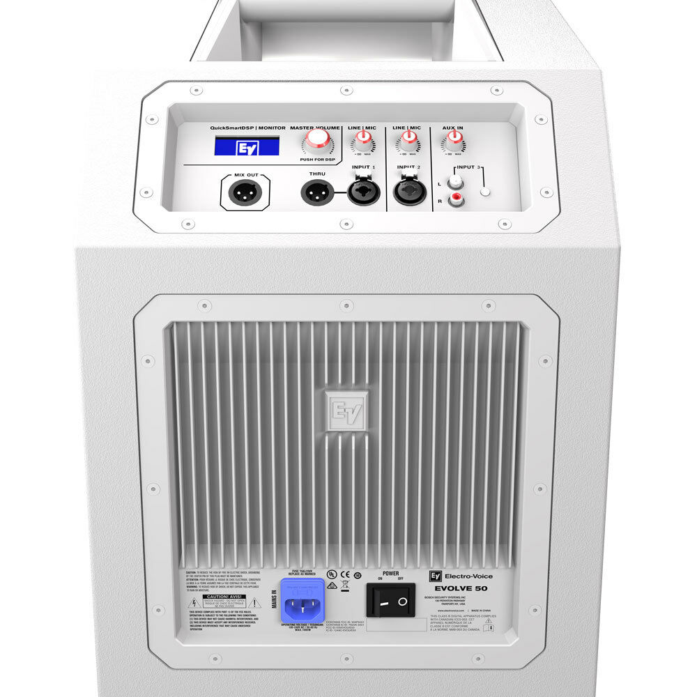 Electro-Voice EVOLVE50 Portable Column System High Quality Bluetooth Audio WHITE