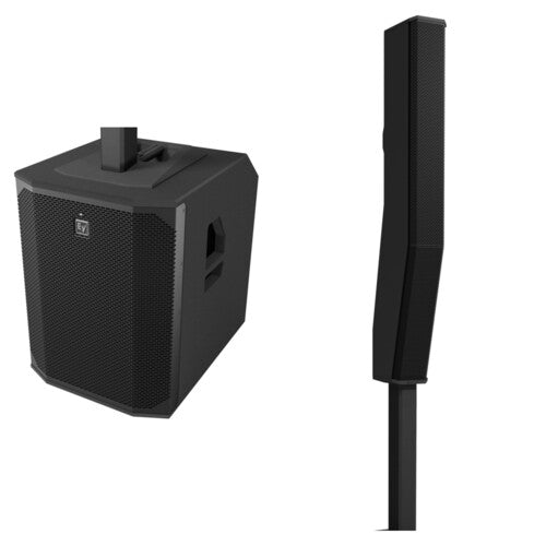 Electro-Voice EVOLVE70 Portable 2000W Subwoofer and Column Speaker Kit with Bluetooth (Black)