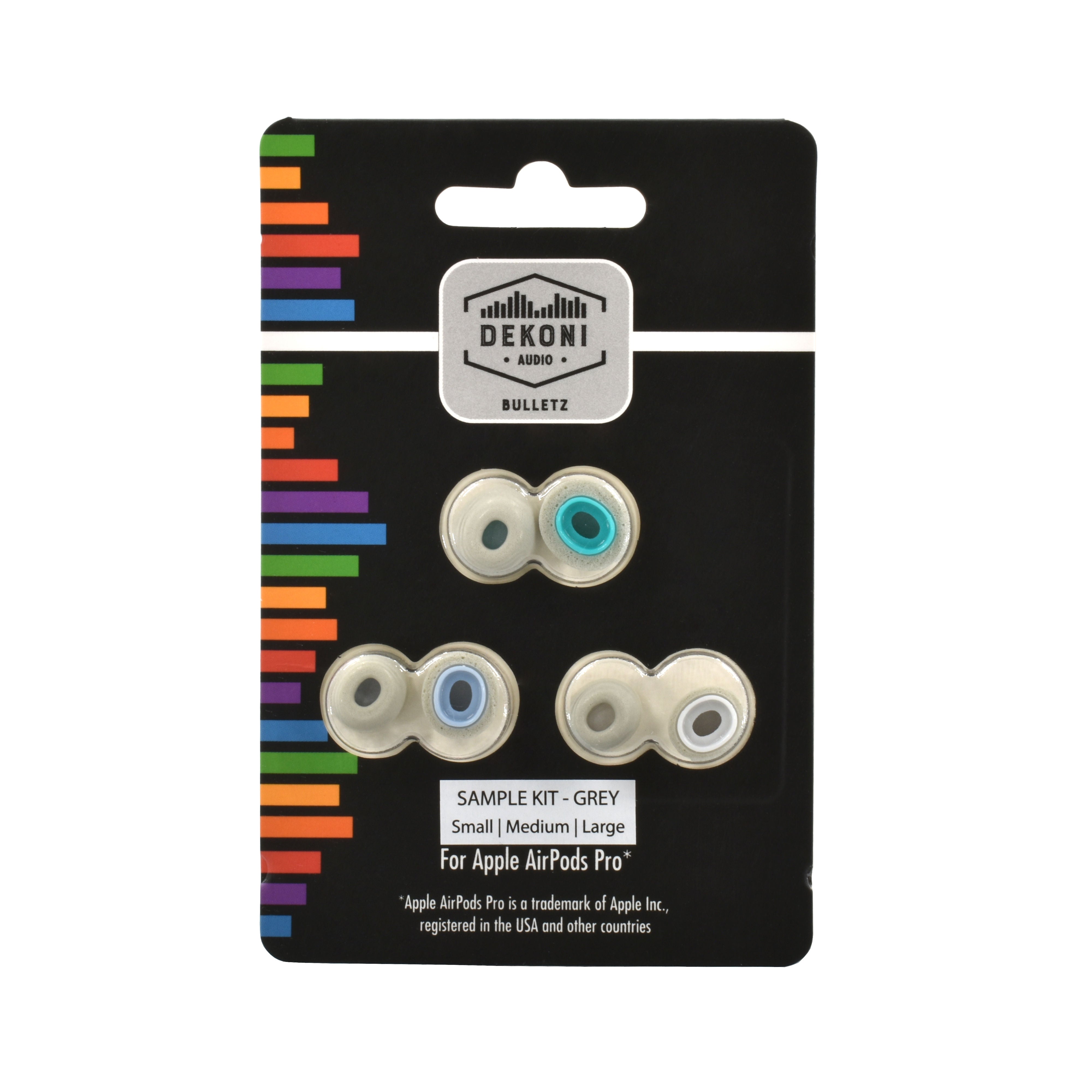 Dekoni Audio Premium Memory Foam Tips for the Apple Airpods Pro – Grey – Sample Pack