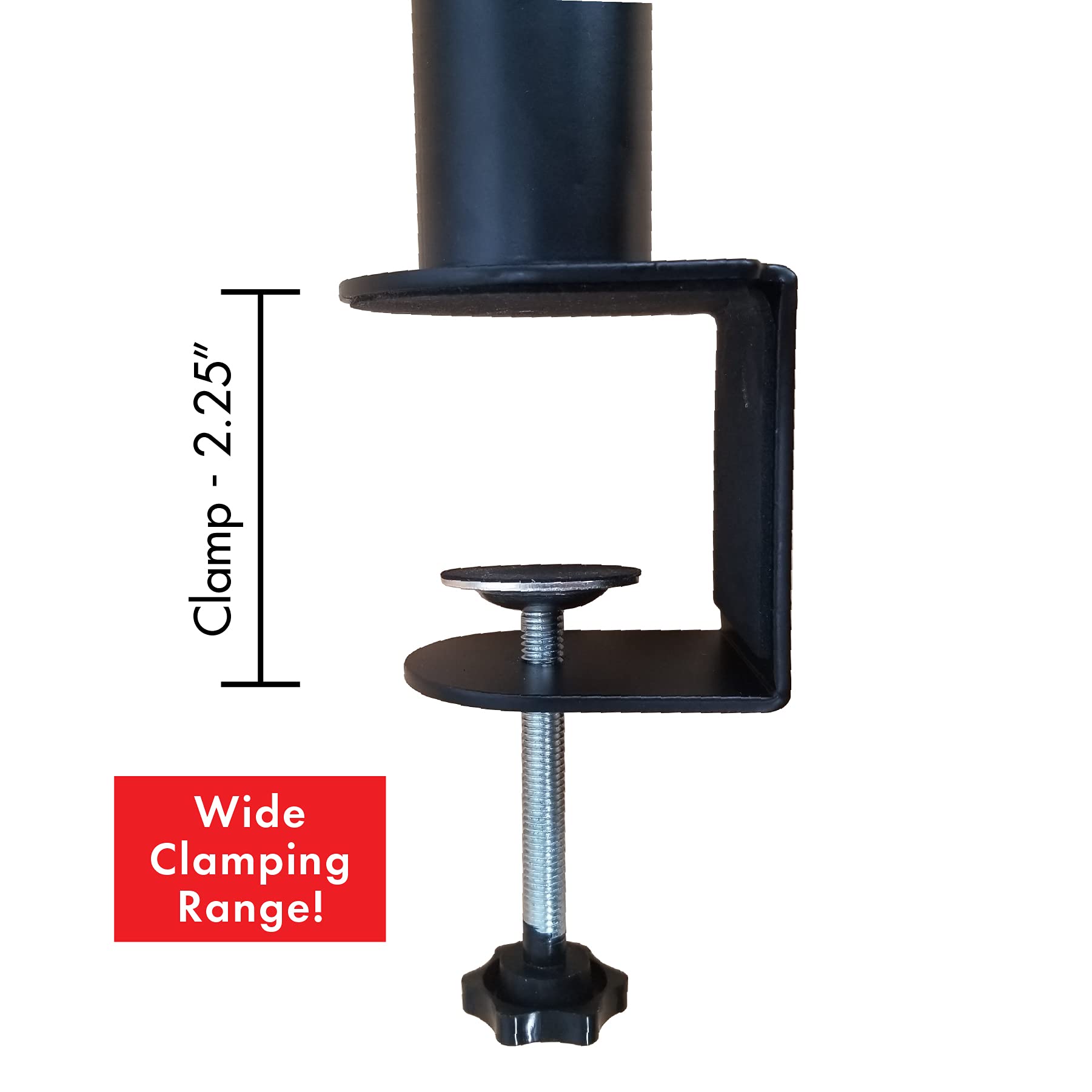 SonicFiber Studio Monitor Stands (V2) with Desk Clamp, Adjustable Height and Tilt, Acoustic Foam Lining, 1 Pair