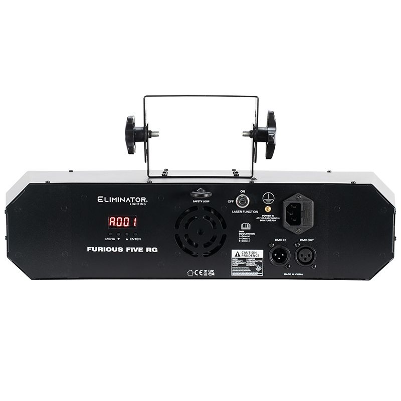 Eliminator Lighting Furious Five RG 5-FX-In-1 Laser, Strobe, Wash, UV, and Derby Light Fixture
