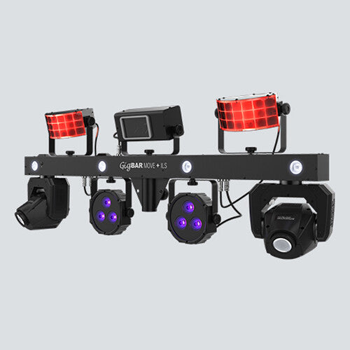 Chauvet DJ GigBAR Move + ILS 5-in-1 Lighting System with Moving Heads, Pars, Derbys, Strobe, and Laser Effects