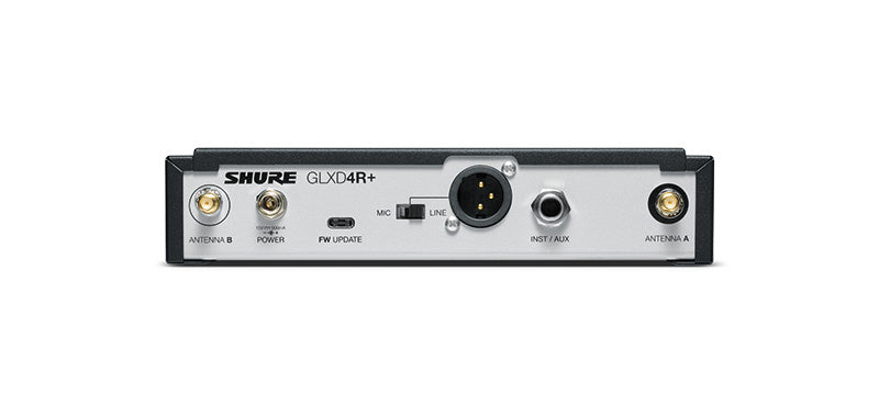 Shure GLXD4R+-Z3 Digital Wireless Dual Band Half-Rack Receiver (Z3: 2.4, 5.8 GHz)