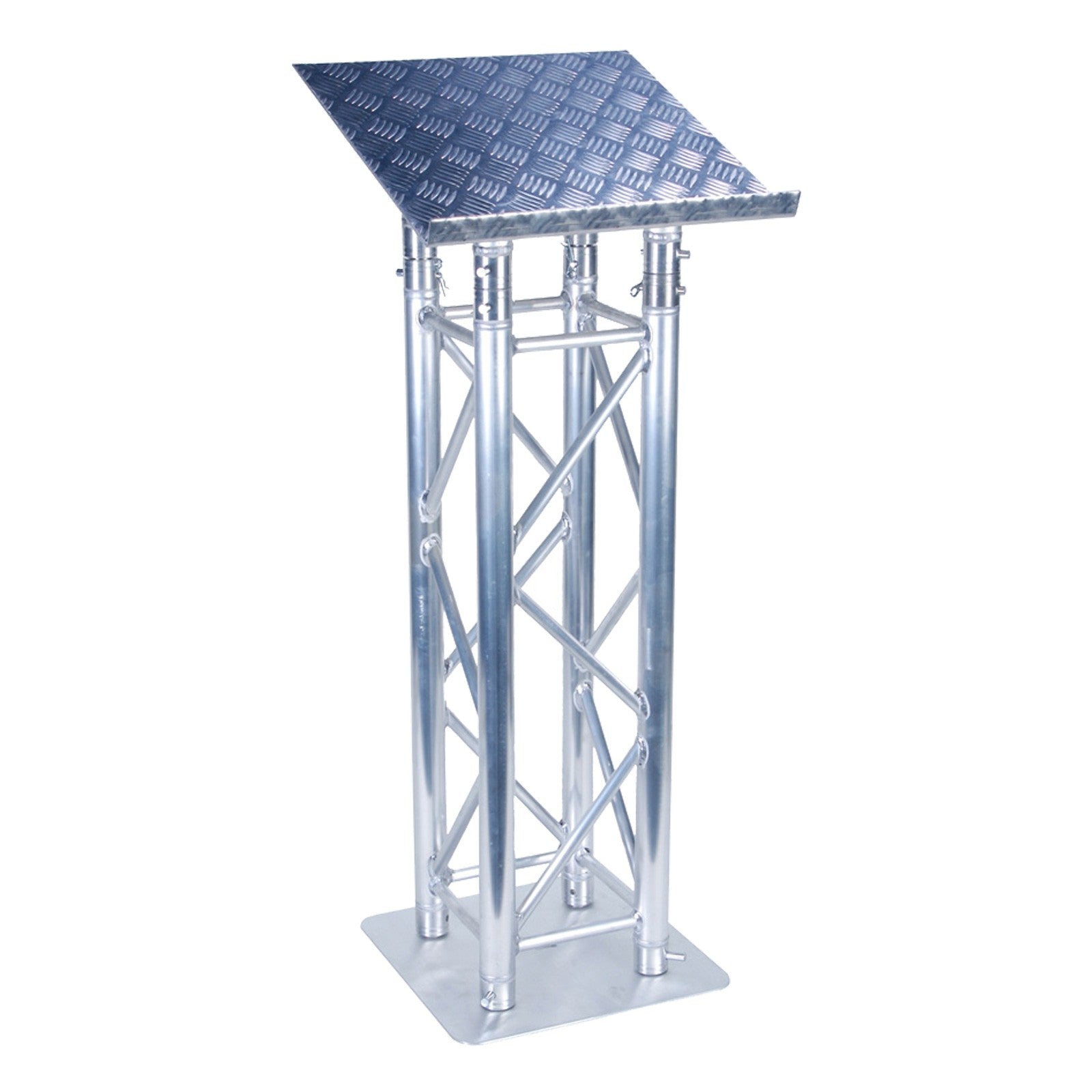 Global Truss Gt-Lectern - F34 Square Truss Style Lectern W/ Diamond Plate Finish
