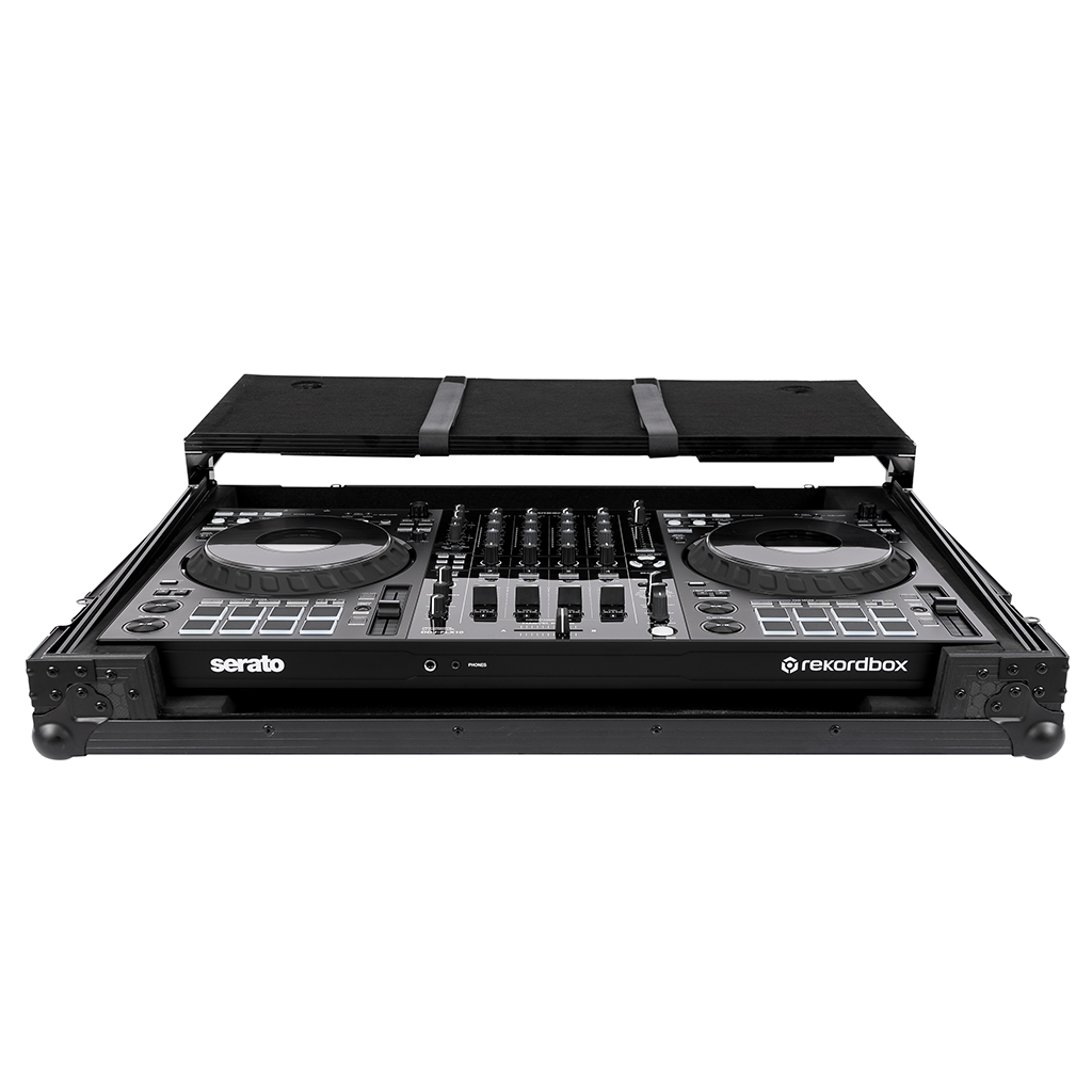 Headliner HL10013 Pitch Black Flight Case For DDJ-FLX10 W/ Labtop Platform & Wheels