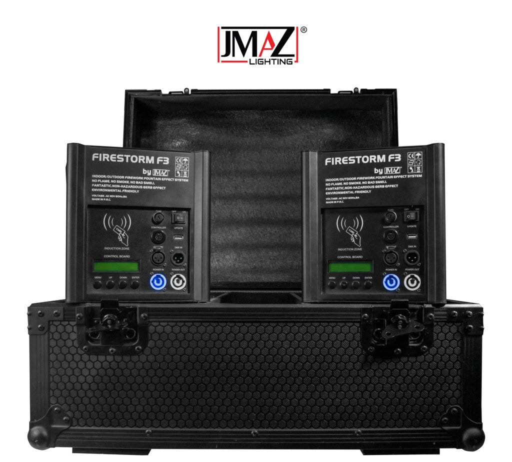JMAZ Firestorm F3 JZ4002 500W Cold Spark Machine Black 2x Unit Package