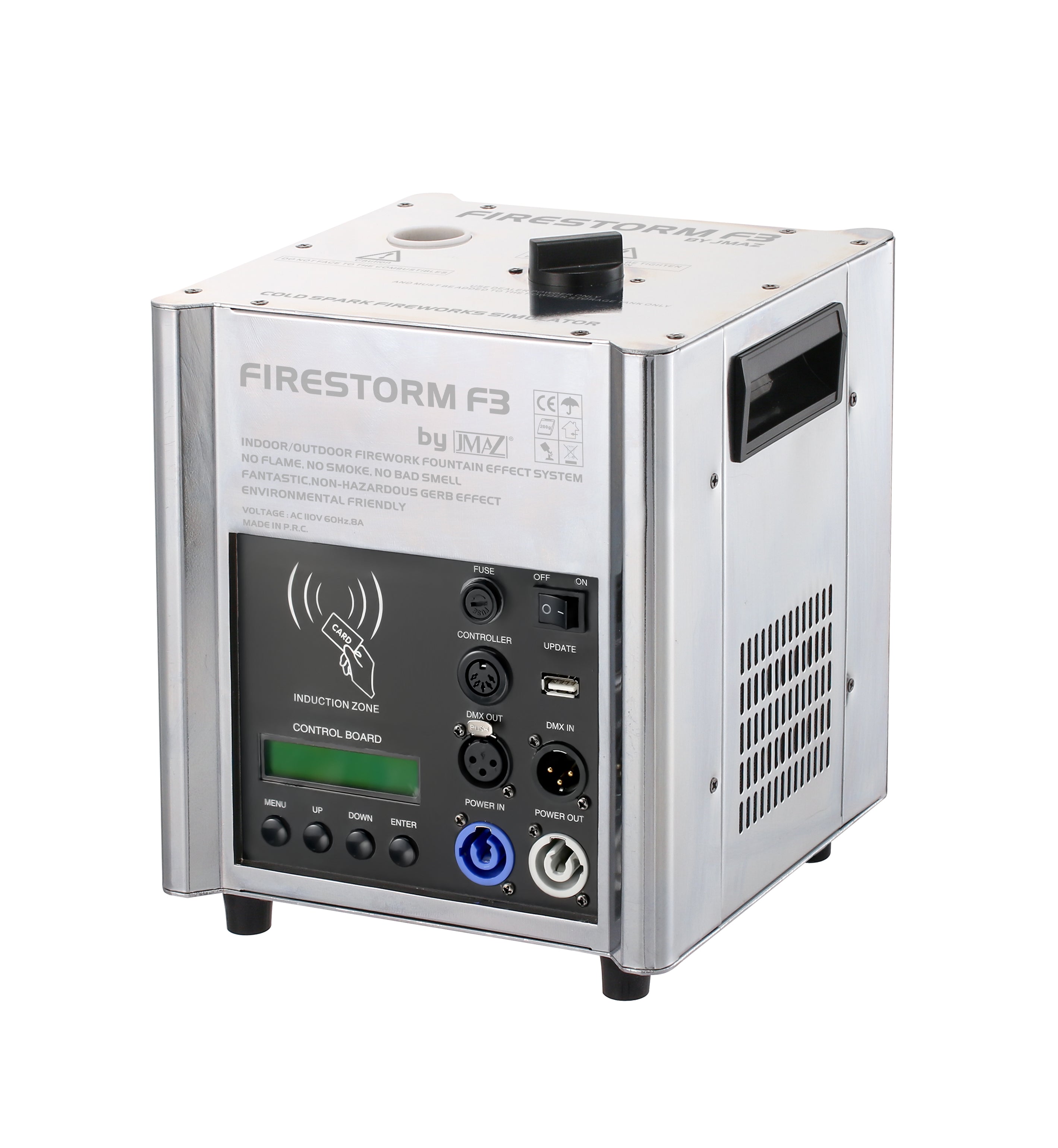 JMAZ Firestorm F3 JZ4003 500W Cold Spark Machine Chrome