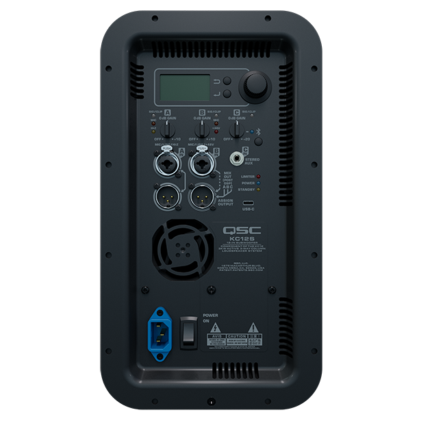 QSC KC12-BLK Active 12 3-Way Column Loudspeaker System with Bluetooth (Black)