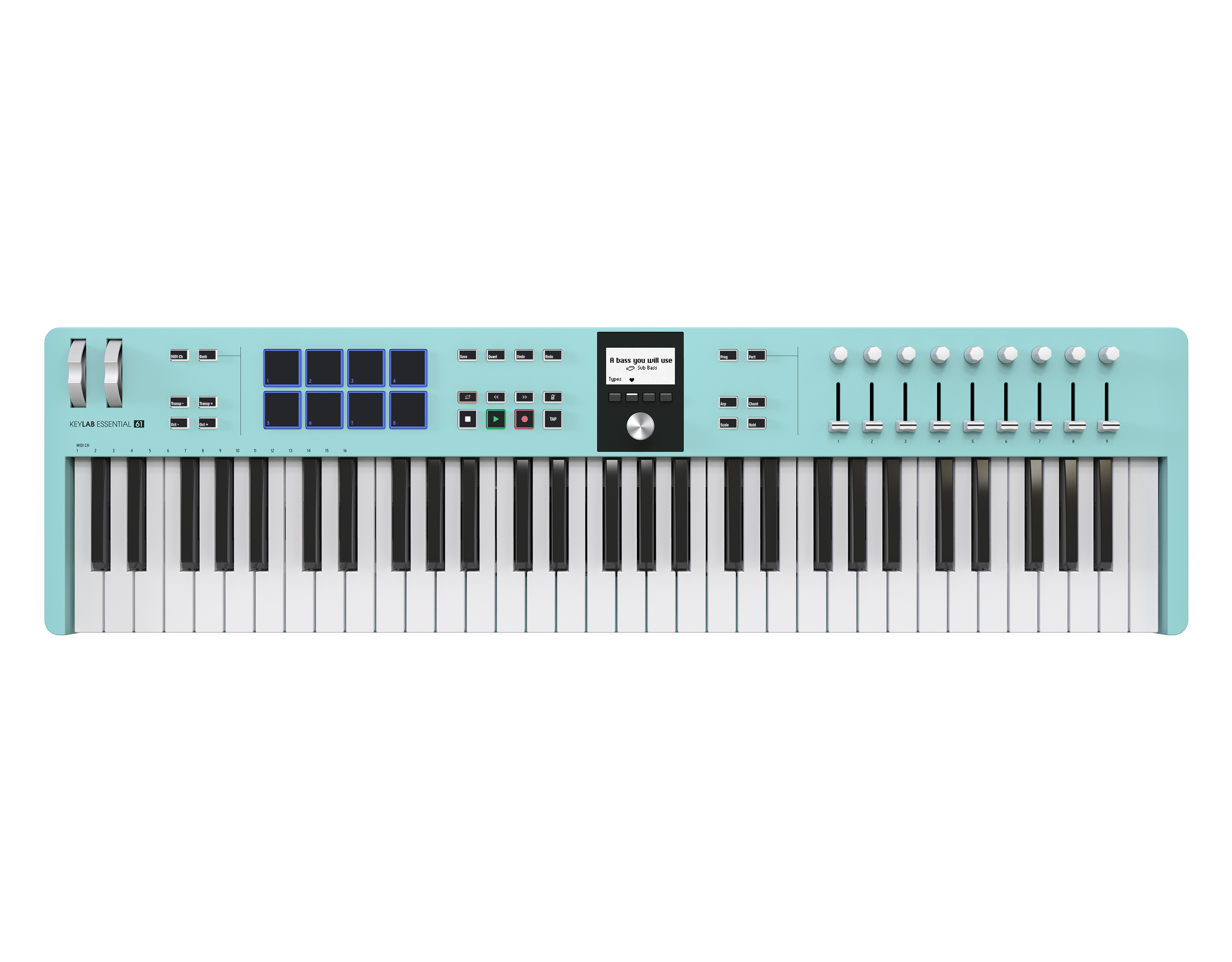 Arturia KeyLab Essential mk3 61-Key Universal MIDI Controller and Software (White)