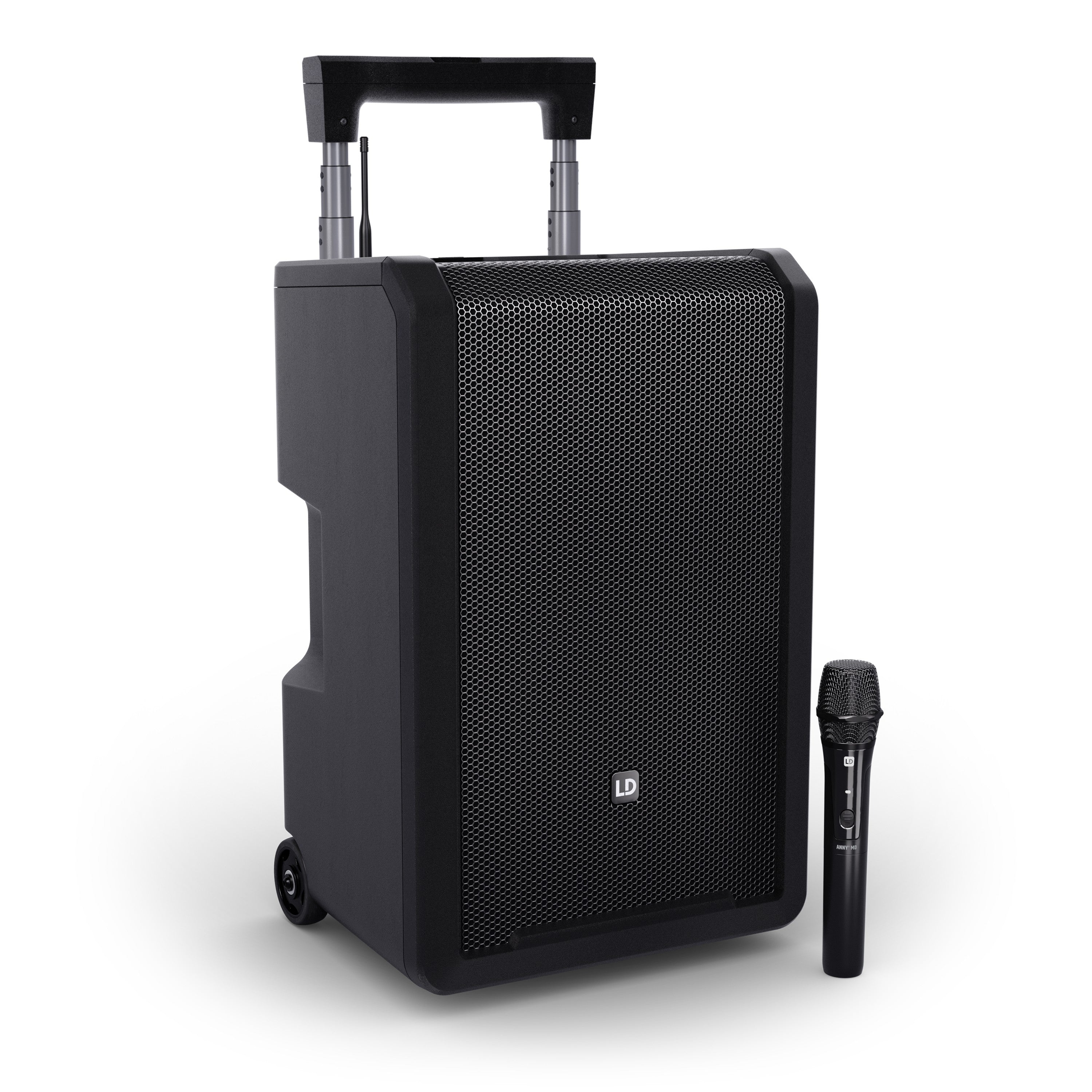 LD Systems LDANNY10HHDB51US ANNY 10 HHD Battery-Powered Bluetooth 10 PA Speaker with 1 Handheld Microphone (B51: 512 to 542 MHz)
