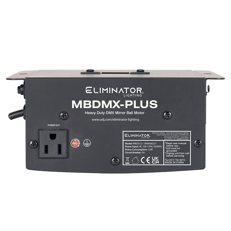 Eliminator Lighting MBDMX-PLUS Heavy-Duty DMX Mirror Ball Motor